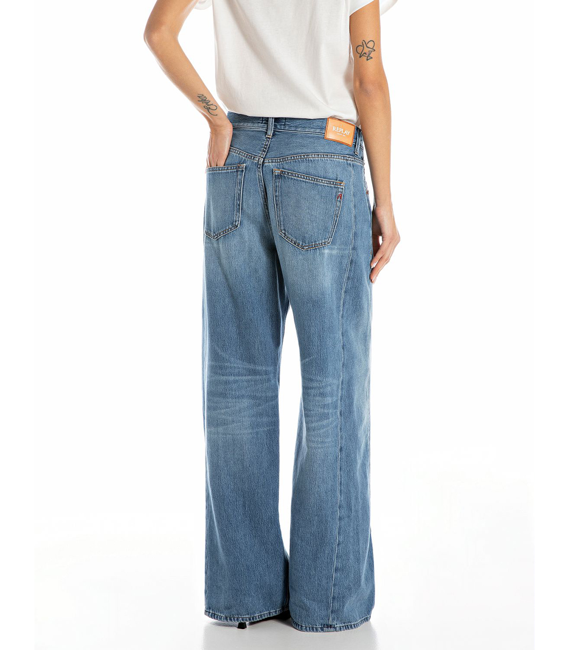 バギーフィットNARJA コットンリヨセルブルーデニム 詳細画像 ブルー 2